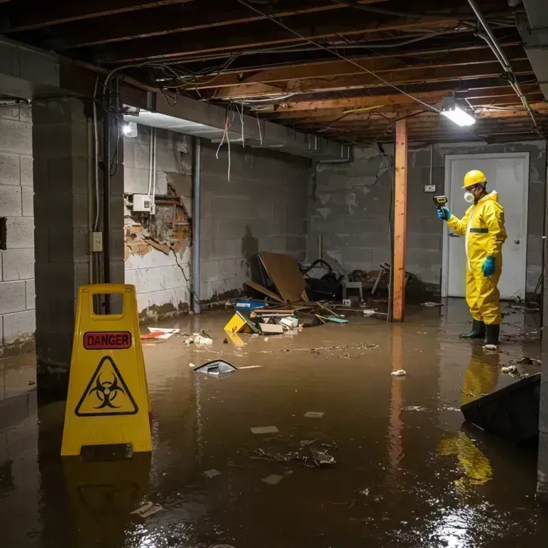 Flooded Basement Electrical Hazard in Littlefield, TX Property